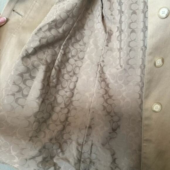 new coach tan trench coat size small - Picture 5 of 7